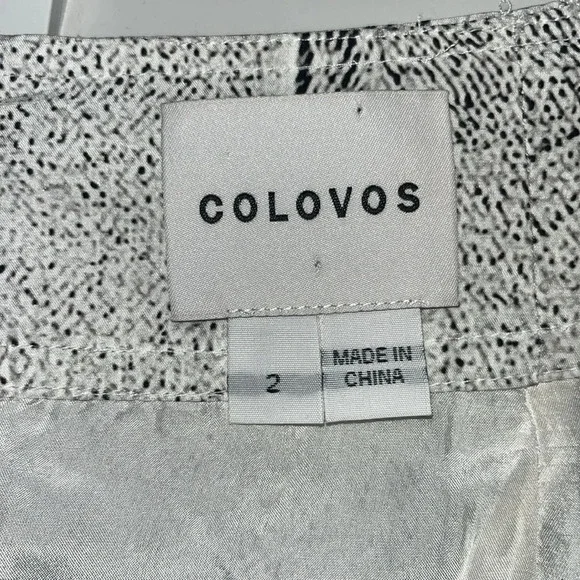 Rare 100% silk skirt snake print skirt Colovos lined faux wrap skirt pockets 2 - Picture 11 of 13